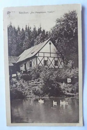 AK Stecken bei Iglau Bei Hauptmanns Teich