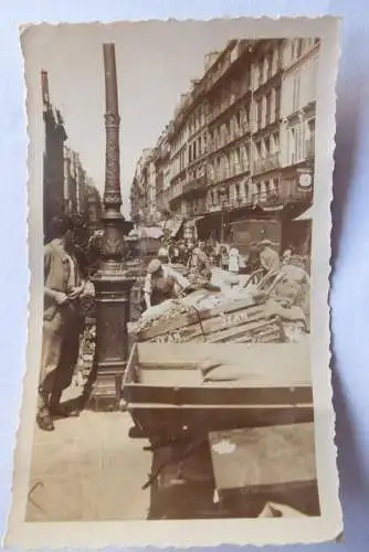 Orig.Foto WWII Paris Rue Montmartre während des Marktes Juni 1942