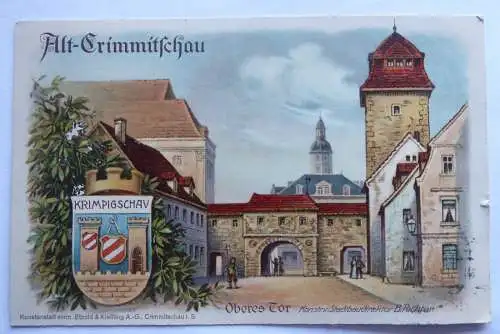 AK Crimmtschau Stadtrechtsfeier 1914 mit Sonderstempel