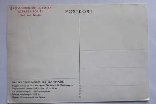 AK Fährschiff Danmark Express-Route Grossenbrode-Gedser Nach dem Norden