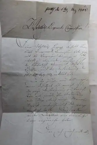 Alter Brief 1808 Stadtvogt Zeulenroda an Bergwerks-Comm. Harzgerode