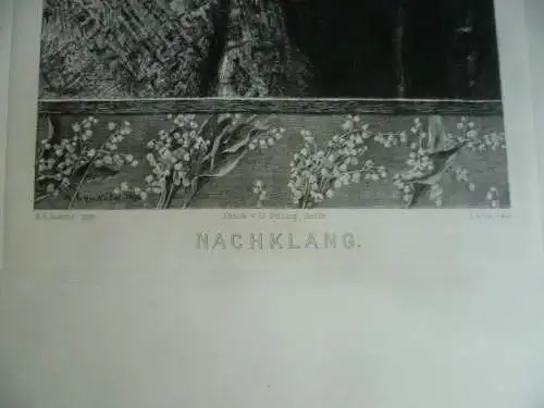 Nachklang ORadierung L. Otto nach H. Laukota 1898 Kunstverein Dresden