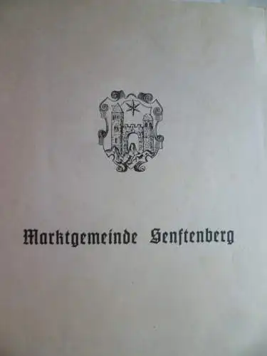 Senftenberg Niederösterreich Orig. Holzschnitt Hubert Schmid Krems
