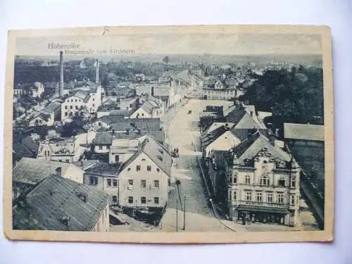 AK Hohenelbe Hauptstraße vom Kirchturm
