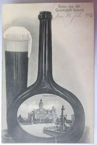AK Gruss aus der Gosenstadt Leipzig