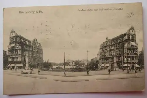 AK Königsberg i.Pr. Schlossplatz mit Schlosshauptwache