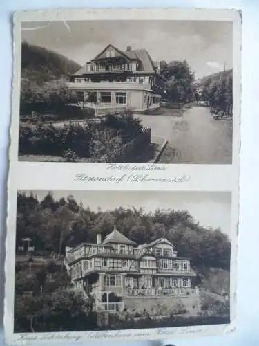 AK Sitzendorf Schwarzatal Hotel zu Linde / Haus Schönberg