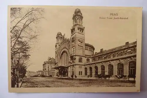 AK Prag Kaiser-Franz-Josef-Bahnhof