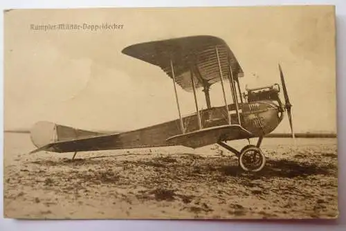 AK Flugzeug Rumpler-Militär-Doppeldecker