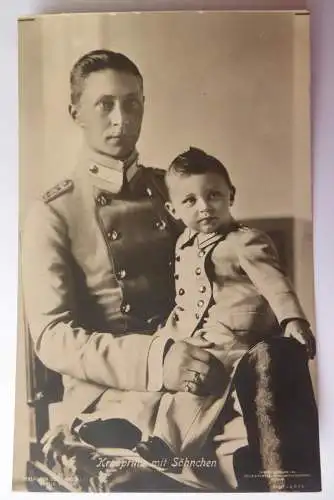 Foto-AK Kronprinz Wilhelm von Preussen mit Söhnchen