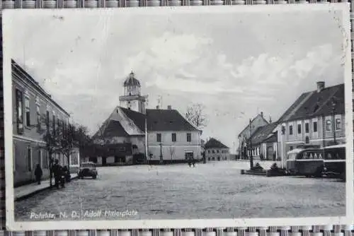 AK Pohrlitz N.D. Südmähren Adolf H.Platz