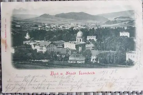 AK Landeck Bad und Stadt 1898