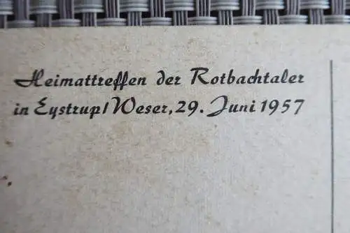 AK Wystruß Weser Heimattrefen der Rotbachtaler 1957