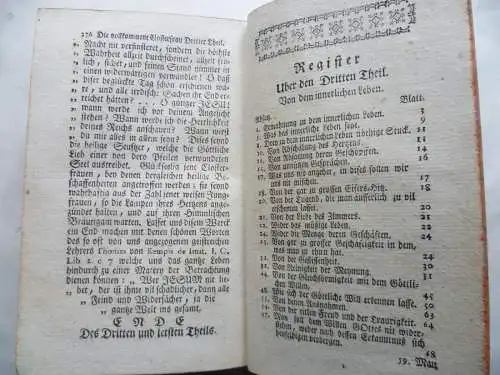 Uraltes Buch Die vollkommene Closter-Frau 1759