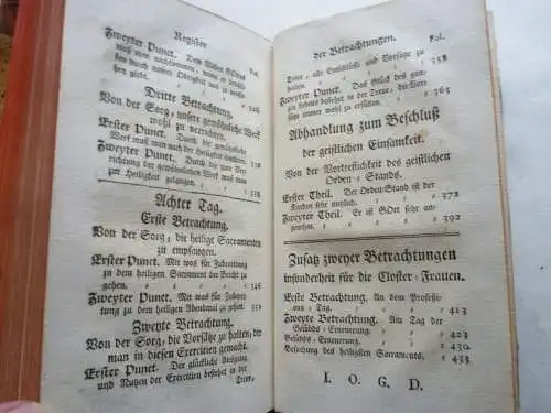 Uraltes Andachtsbuch für Ordensgeistliche 1768 Lafitau