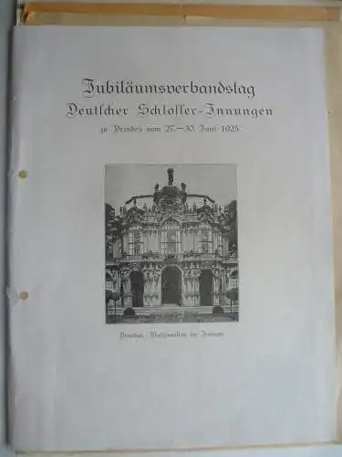 Großes Konvolut Schlosser-Innung Deutschland + Sachsen 1925-27