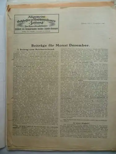 Großes Konvolut Schlosser-Innung Deutschland + Sachsen 1925-27