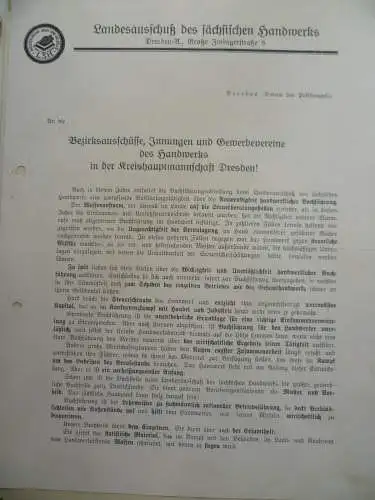 Großes Konvolut Schlosser-Innung Deutschland + Sachsen 1925-27