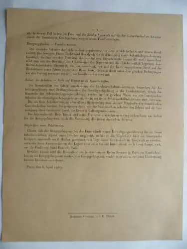 Richtlinien der französischen Regierung für die dt. Kriegsgefangen 1947