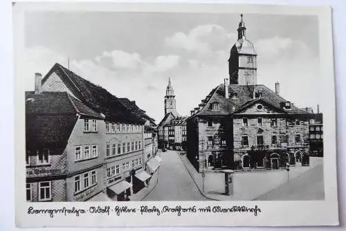 AK Langensalza A.-H.-Platz, Rathaus und Marktplatz
