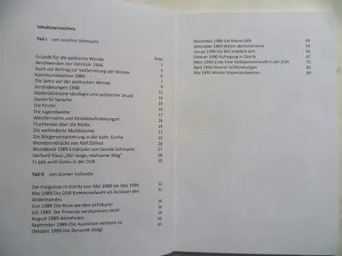Broschüre Die friedliche Revolution in Ostritz 1989