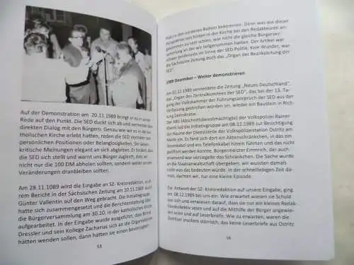 Broschüre Die friedliche Revolution in Ostritz 1989