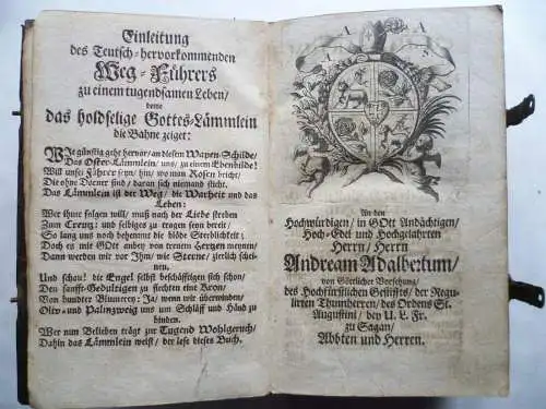 Uraltes Andachtsbuch 1701 Masenius Weg-Führer zu einem volkommenen Leben