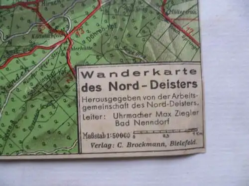 AK Wanderkarte des Nord-Deisters