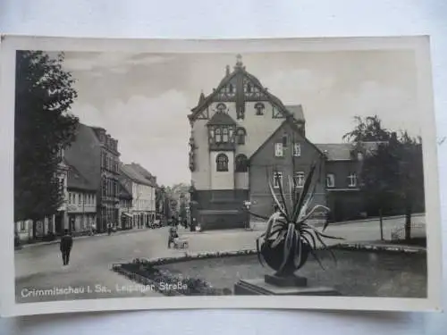 AK Crimmitschau Leipziger Straße