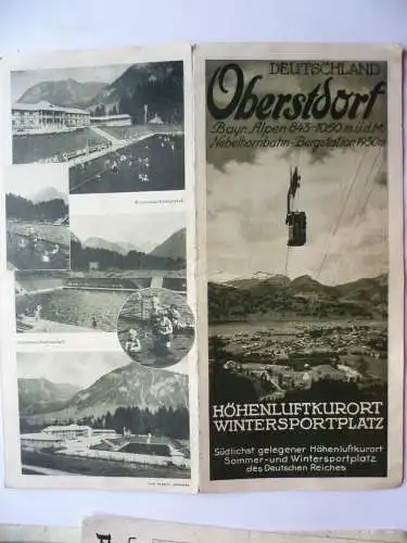 4 Tourismusprospekte Oberstdorf Allgäu 1930er Jahre