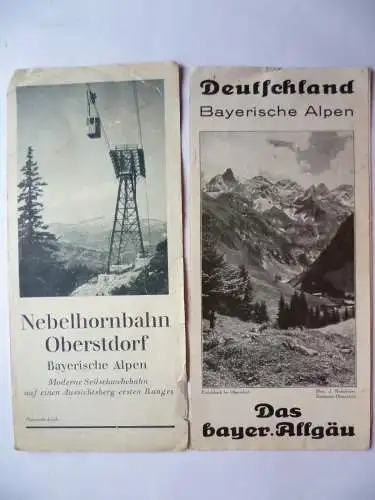 4 Tourismusprospekte Oberstdorf Allgäu 1930er Jahre