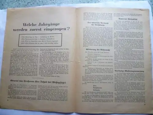 Ullstein-Dienst Das Wehrgesetz mit seinen Ausführungs-Bestimmungen 1935