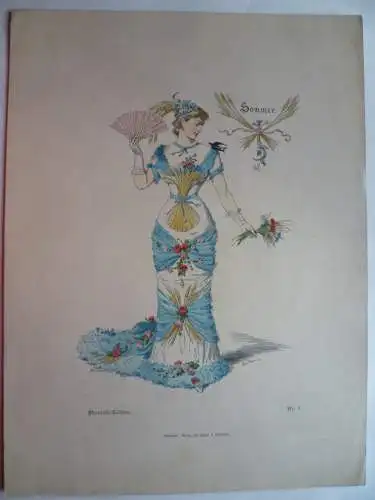 9 Blatt Phantasie-Costüme Braun & Schneider München 1881