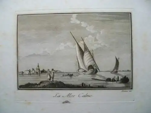 La Mer Calme. Kupferstich von Gaetano Testolini um 1790