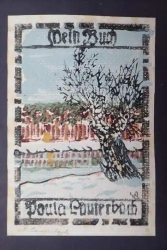 H. Lauterbach Exlibris für Paula Lauterbach Farbholzschnitt