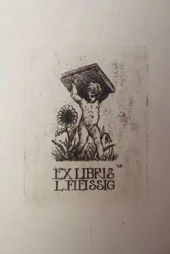 Viktor Fleissig Exlibris L. Fleissig ORadierung