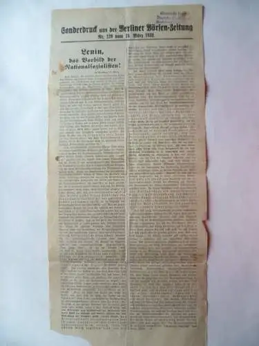 Sonderdruck Lenin, das Vorbild der Nationalsozialisten! 1930