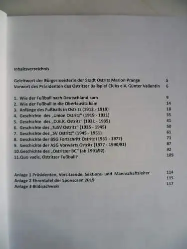 100 Jahre Fußball in Ostritz Fußballchronik Dr. Brendler 2019