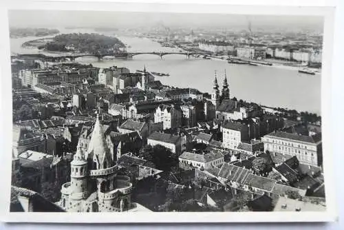 AK Budapest Aussicht auf die Margaretheninsel mit Zensurstempel