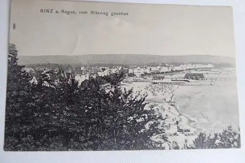 AK Binz auf Rügen vom Blitzweg gesehen