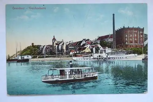 2 AK Graudenz Schlossberg Weichselseite
