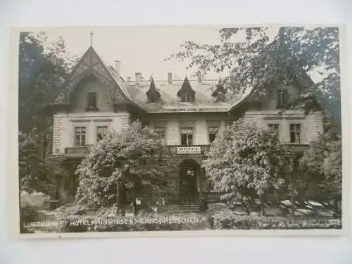 Foto-AK Rainwiese bei Herrnskretschen Grandhotel