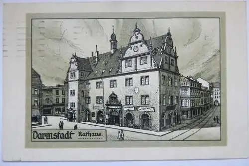 Künstlerkarte Darmstadt Rathaus