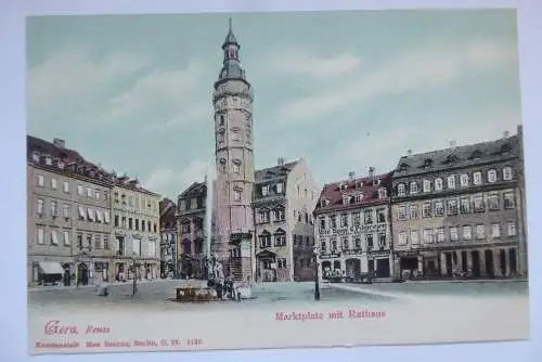 AK Gera Reuss Marktplatz mit Rathaus