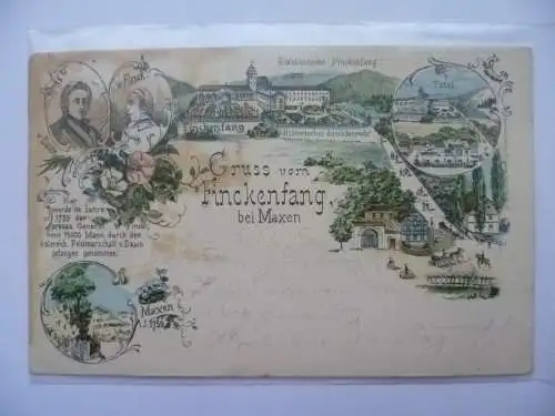 Vorläufer-AK Finckenfang bei Maxen 1896