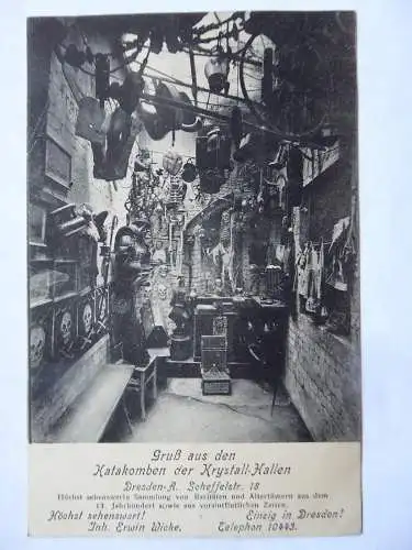 AK Dresden Katakomben der Krystall-Hallen