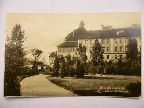 AK Borna Bez. Leipzig Realgymnasium mit Anlagen