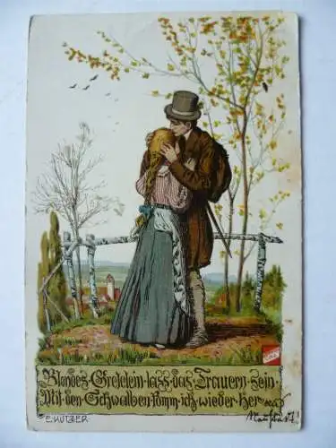 Künstler-AK Ernst Kutzer Blondes Gretelein 