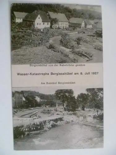 AK Berggießhübel Wasserkatastrophe am 8. Juli 1927