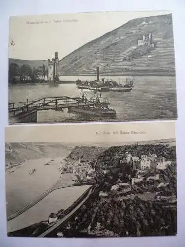 3 AK Rhein Niederwald / St. Goar / Ehrenfels